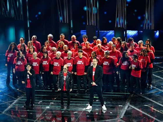 Sanremo, 76th Italian Song Festival. Second Evening. Pictured: the Anffas Spezia Choir.  Copyright: xMaurizioxD Avanzox xipa-agency.netx xPoolxSanremox02x IPA_Agency_IPA72025341