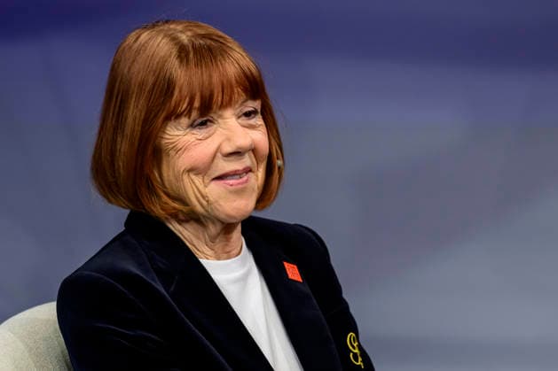 GER, Berlin, studio, guest on maischberger, political talk show, TV, format, with host Sandra Maischberger, Das Erste, from Adlershof at Studio 20, pictured from left Gisele Pelicot, French, February 25, 2026, Copyright: HMBxMedia UwexKoch