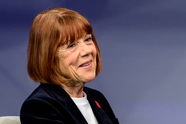 GER, Berlin, studio, guest on maischberger, political talk show, TV, format, with host Sandra Maischberger, Das Erste, from Adlershof at Studio 20, pictured from left Gisele Pelicot, pre recording, February 25, 2026, Copyright: HMBxMedia UwexKoch