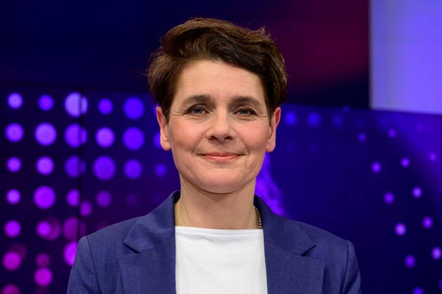 GER, Berlin, studio, guest on maischberger, political talk show, TV, format, with host Sandra Maischberger, Das Erste, from Adlershof at Studio 20, pictured from left Anna Lehmann, February 25, 2026, Copyright: HMBxMedia UwexKoch