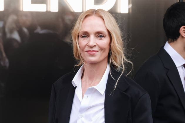 Milan, Milan Fashion Week Womenswear Fall Winter 2026 2027 - Women s Fashion, Fall Winter 2026 2027 - Fendi Fashion Show - Guest Arrivals. Pictured: Uma Thurman (American actress)  Copyright: xAlessandroxBremecx xipa-agency.netx xx IPA_Agency_IPA72033074