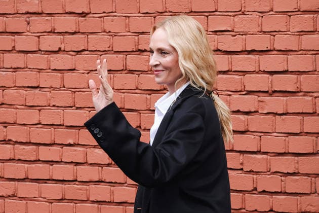 Milan, Milan Fashion Week Womenswear Fall Winter 2026 2027 - Women s Fashion, Fall Winter 2026 2027 - Fendi Fashion Show - Guest Arrivals. Pictured: Uma Thurman (American actress)  Copyright: xAlessandroxBremecx xipa-agency.netx xx IPA_Agency_IPA72033088