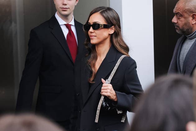 Milan, Milan Fashion Week Womenswear Fall Winter 2026 2027 - Women s Fashion, Fall Winter 2026 2027 - Fendi Fashion Show - Guest Arrivals. Pictured: Jessica Alba (American actress and entrepreneur)  Copyright: xAlessandroxBremecx xipa-agency.netx xx IPA_Agency_IPA72033224