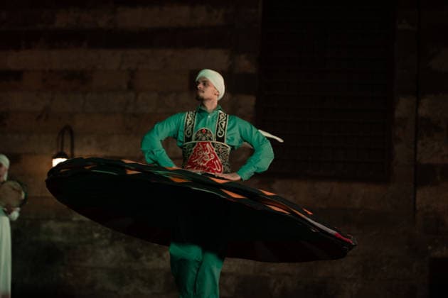 The traditional Ramadan custom Tennura dance in Egypt CAIRO, EGYPT - FEBRUARY 25: Tennura dance performances and Sufi music concerts are held daily throughout the holy month of Ramadan at Bayt al-Ghuri in Cairo on February 25, 2026. Wearing colorful skirts, embroidered vests, and white caps, Tennura performers spin around their axis while playing tambourines in rhythm with Sufi music, creating a vibrant and spiritual spectacle. Fareed Kotb Anadolu Cairo Egypt. Editorial use only. Please get in touch for any other usage.  Copyright: x2026xAnadoluxFareedxKotbx