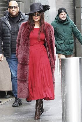 NEW YORK, NY- FEBRUARY 25: Priyanka Chopra Jonas seen at The View on February 25, 2026 in New York City. Copyright: xRWx