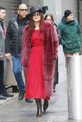NEW YORK, NY- FEBRUARY 25: Priyanka Chopra Jonas seen at The View on February 25, 2026 in New York City. Copyright: xRWx
