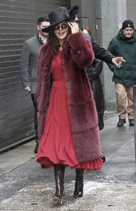 NEW YORK, NY- FEBRUARY 25: Priyanka Chopra Jonas seen at The View on February 25, 2026 in New York City. Copyright: xRWx
