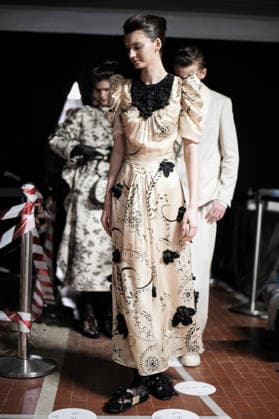 Mailand Fashion Week, Antonio Marras Modenschau #2 Milano Fashion Week - Women F W 26-27 Antonio Marras Men and Women Fashion Show Backstage Milan, Italy Milano Fashion Week - Women F W 26-27 Antonio Marras Men and Women Fashion Show Backstage Milan, Italy 25th February 2026 SGPItalia id 134527_002 * Not Exclusive  Copyright: xMarcoxErbax