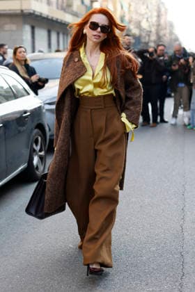 Max Mara - Guest arrivals - Milan Fashion Week - Womenswear Fall Winter 2026 2027 MILAN, ITALY - FEBRUARY 26: Evelyn Kazantzoglou arrives to Max Mara show during the Milan Fashion Week - Womenswear Fall Winter 2026 2027 on February 26, 2026 in Milan, Italy. Photo by Marco Piovanotto Abacapress.com  Copyright: xPiovanottoxMarco ABACAx
