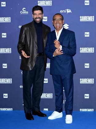 Sanremo, 76th Italian Song Festival - Gianluca Gazzoli photocall - pictured: Gianluca Gazzoli, Carlo Conti  Copyright: xTerenghi PoolxSanremo02x xipa-agency.netx xPoolxSanremox02x IPA_Agency_IPA72047683
