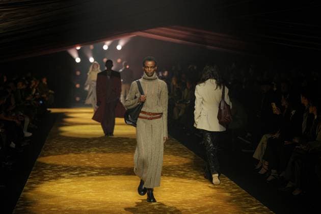 Milan, Milan Women s Fashion Week: Fall Winter 2026 27 - Women s Fashion, Fall Winter 2026 27 - Boss fashion show - catwalk in the photo: Model  Copyright: xRiccardoxGIordanox xipa-agency.netx xRiccardoxGIordanox IPA_Agency_IPA72051149