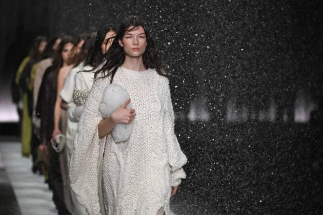 Entertainment Themen der Woche Milan, Milan Women s Fashion Week Fall Winter 2026 27 - Women s Fashion, Fall Winter 2026 27 - Anteprima fashion show - catwalk in the photo: model  Copyright: xSimonaxChiocciax xipa-agency.netx xFotosickix IPA_Agency_IPA72051324