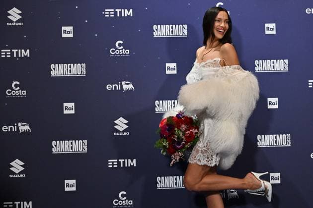 Photo IPP Felice De Martino Sanremo 26 02 2026 76th Italian Song Festival In photo Irina Shayk supermodel model Italy Photo Press World Copyright