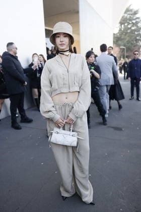 MFW - Prada Outside Namtan Tipnaree Weerawatnodom at the Prada fashion show during the Milan Menswear Fall Winter 2026 2027 Fashion Week on February 26, 2026 in Milan, Italy. Photo by Marco Piovanotto ABACAPRESS.COM Milan Italy  Copyright: xPiovanottoxMarco ABACAx