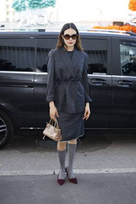 MFW - Prada Outside Eileen Gu at the Prada fashion show during the Milan Menswear Fall Winter 2026 2027 Fashion Week on February 26, 2026 in Milan, Italy. Photo by Marco Piovanotto ABACAPRESS.COM Milan Italy  Copyright: xPiovanottoxMarco ABACAx