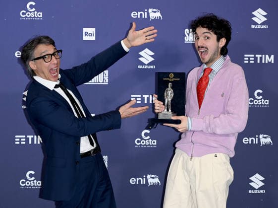 Sanremo, 76th Italian Song Festival - Nuovo Imaie Award photocall - pictured: Mazzariello, Paolo Jannacci  Copyright: xTerenghi PoolxSanremo02x xipa-agency.netx xPoolxSanremox02x IPA_Agency_IPA72054146