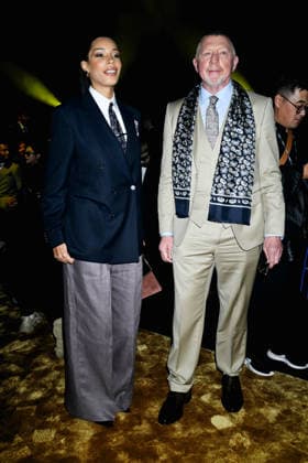 Milan, Milan Women s Fashion Week: Fall Winter 2026 27 - Boss Fashion Show - Guests. Pictured: Lilian de Carvalho Monteiro and Boris Becker  Copyright: xRiccardoxGiordanox xipa-agency.netx xRiccardoxGiordanox IPA_Agency_IPA72052709