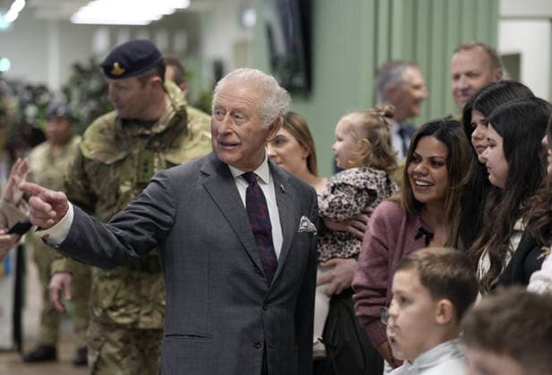 King Charles visits the Royal Regiment of Artillery King Charles visits the Royal Regiment of Artillery at Baker Barracks, Emsworth, Hampshire. Picture date: Thursday February 26, 2026., UK, on the 26th February 2026. Picture by Andrew Matthews WPA-Pool Emsworth Baker Barracks Hampshire United Kingdom 