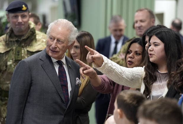 King Charles visits the Royal Regiment of Artillery King Charles visits the Royal Regiment of Artillery at Baker Barracks, Emsworth, Hampshire. Picture date: Thursday February 26, 2026., UK, on the 26th February 2026. Picture by Andrew Matthews WPA-Pool Emsworth Baker Barracks Hampshire United Kingdom 