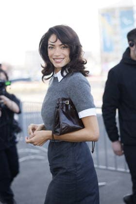 MFW - Prada Outside Elodie at the Prada fashion show during the Milan Womenswear Fall Winter 2026 2027 Fashion Week on February 26, 2026 in Milan, Italy. Photo by Marco Piovanotto ABACAPRESS.COM Milan Italy  Copyright: xPiovanottoxMarco ABACAx