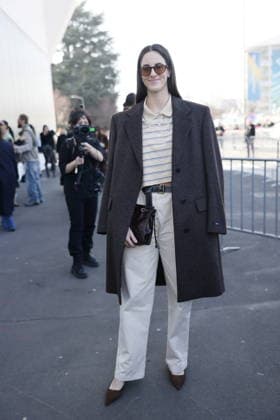 MFW - Prada Outside Caitlin Clark at the Prada fashion show during the Milan Womenswear Fall Winter 2026 2027 Fashion Week on February 26, 2026 in Milan, Italy. Photo by Marco Piovanotto ABACAPRESS.COM Milan Italy  Copyright: xPiovanottoxMarco ABACAx
