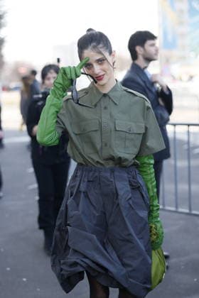 MFW - Prada Outside Benedetta Porcaroli at the Prada fashion show during the Milan Womenswear Fall Winter 2026 2027 Fashion Week on February 26, 2026 in Milan, Italy. Photo by Marco Piovanotto ABACAPRESS.COM Milan Italy  Copyright: xPiovanottoxMarco ABACAx