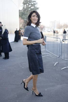 MFW - Prada Outside Elodie at the Prada fashion show during the Milan Womenswear Fall Winter 2026 2027 Fashion Week on February 26, 2026 in Milan, Italy. Photo by Marco Piovanotto ABACAPRESS.COM Milan Italy  Copyright: xPiovanottoxMarco ABACAx