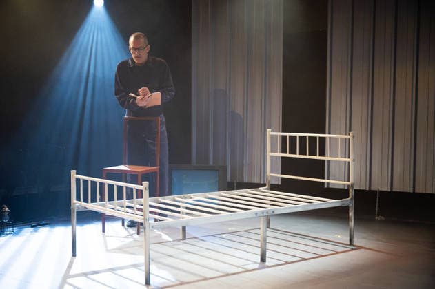 1984 by George Orwell in Madrid, Spain - 26 Feb 2026 Actor David Lazaro performs during the presentation of the play 1984 by George Orwell at the Fernan Gomez Theatre in Madrid. Madrid Spain Copyright: xAtilanoxGarciax xSOPAxImagesx photos06611
