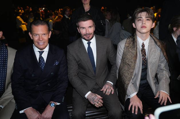 Milano Fashion Week - Women F W 26-27 Boss Men and Women Fashion Show Front Row Milan, Italy Daniel Grieder;David Beckam;S.Coups Milano Fashion Week - Women F W 26-27 Boss Men and Women Fashion Show Front Row Milan, Italy 26th February 2026 SGPItalia id 134535_001 * Not Exclusive  Copyright: xMarcoxErbax