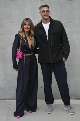 Milan, Milan Women s Fashion Week: Fall Winter 2026 27 - Women s Fashion, Fall Winter 2026 27 - Emporio Armani fashion show - arrivals in the photo: Athina Oikonomakou and Bruno Cerella  Copyright: x xipa-agency.netx xRiccardoxGIordanox IPA_Agency_IPA72059775
