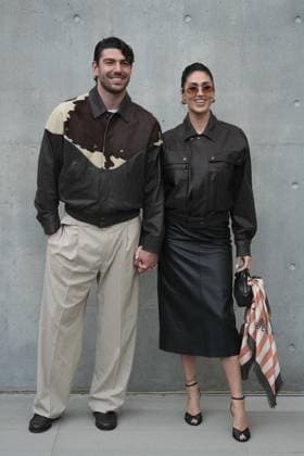 Milan, Milan Women s Fashion Week: Fall Winter 2026 27 - Women s Fashion, Fall Winter 2026 27 - Emporio Armani fashion show - arrivals in the photo: Ignazio Moser and Cecilia Rodríguez  Copyright: x xipa-agency.netx xRiccardoxGIordanox IPA_Agency_IPA72059778