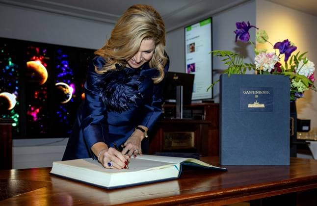 Scheveningen, The Netherlands, 2026-02-26 17:59:36 Scheveningen, February 26, 2026, Grand Hotel Kurhaus. Queen Maxima attends the annual Iftar gathering of MKB Den Haag at the Grand Hotel Kurhaus in Scheveningen. Iftar is the meal Muslims eat immediately after sunset during Ramadan to break the fast. PHOTO: NLBeeld POOL Albert Nieboer Credit: NL Beeld Patrick van Emst  Copyright: xx x