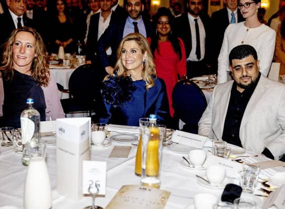 Scheveningen, The Netherlands, 2026-02-26 18:01:13 Scheveningen, February 26, 2026, Grand Hotel Kurhaus. Queen Maxima attends the annual Iftar gathering of MKB Den Haag at the Grand Hotel Kurhaus in Scheveningen. Iftar is the meal Muslims eat immediately after sunset during Ramadan to break the fast. PHOTO: NLBeeld POOL Albert Nieboer Credit: NL Beeld Patrick van Emst  Copyright: xx x