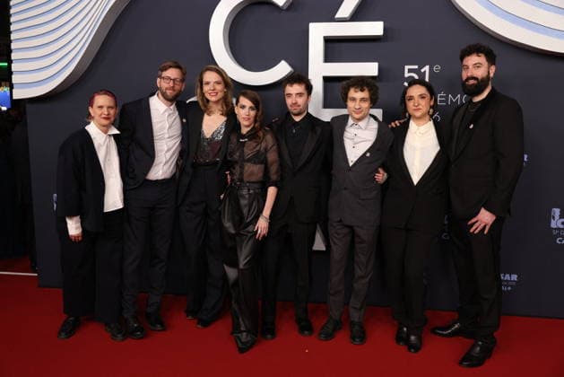51st Cesar Ceremony - Arrivals Raphaël Jouzeau, Fanny Sidney and Quentin Dolmaire arrive at the 51st Cesar Film Awards held at l Olympia on February 26, 2026, in Paris, France. Photo by Jerome Domine ABACAPRESS.COM Paris France  Copyright: xDominexJerome ABACAx