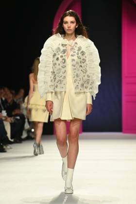 Milan, Milan Women s Fashion Week: Fall Winter 2026 27 - Women s Fashion, Fall Winter 2026 27 - Genny fashion show - catwalk in the photo: Model  Copyright: xRiccardoxGiordanox xipa-agency.netx xRiccardoxGIordanox IPA_Agency_IPA72060569