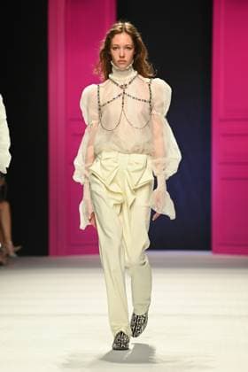 Milan, Milan Women s Fashion Week: Fall Winter 2026 27 - Women s Fashion, Fall Winter 2026 27 - Genny fashion show - catwalk in the photo: Model  Copyright: xRiccardoxGiordanox xipa-agency.netx xRiccardoxGIordanox IPA_Agency_IPA72060570