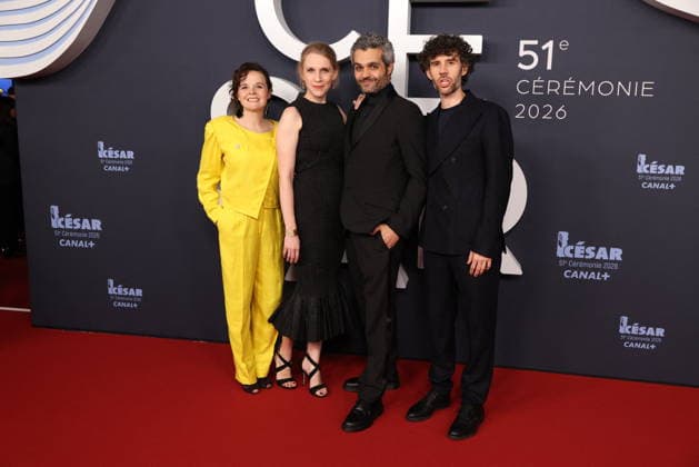 51st Cesar Ceremony - Arrivals Clémence Madeleine-Perdrillat, Pauline Seigland, Lionel Massol and Nathaniel H Limi arrive at the 51st Cesar Film Awards held at l Olympia on February 26, 2026, in Paris, France. Photo by Jerome Domine ABACAPRESS.COM Paris France  Copyright: xDominexJerome ABACAx