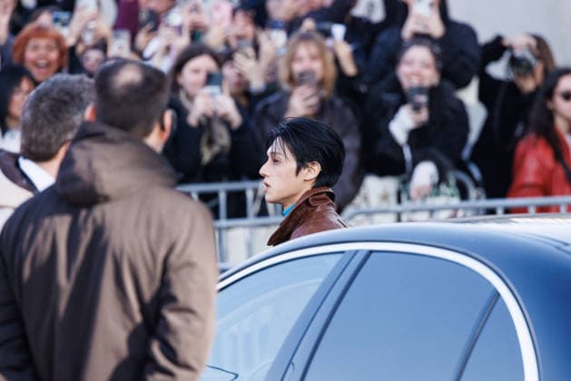 News - Prada - Celebrity Arrivals - Milan Fashion Week - Womenswear Fall Winter 2026 2027 Wooyoung is seen leaving the Prada fashion show during the Milan Menswear Fall Winter 2026 2027 Fashion Week on February 26, 2026 in Milan, Italy. Photo: Cinzia Camela. Milan Fondazione Prada Italy Copyright: xCinziaxCamelax xLiveMediax LPN_2317314