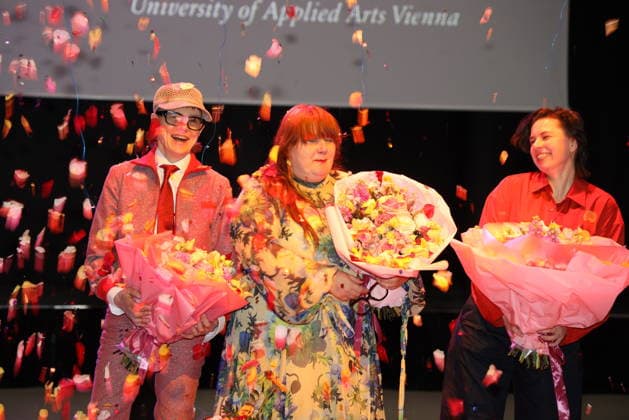 Presentation of the Oskar Kokoschka Prize 2026 Vienna, Angewandte , 26 02 2026 Jakob Lena KNEBL, Ashley Hans SCHEIRL