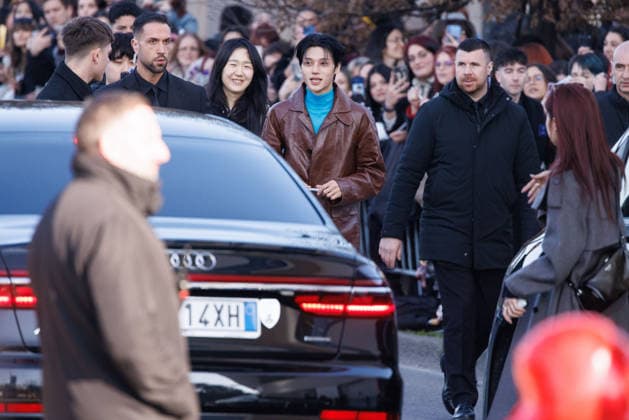 News - Prada - Celebrity Arrivals - Milan Fashion Week - Womenswear Fall Winter 2026 2027 Wooyoung is seen leaving the Prada fashion show during the Milan Menswear Fall Winter 2026 2027 Fashion Week on February 26, 2026 in Milan, Italy. Photo: Cinzia Camela. Milan Fondazione Prada Italy Copyright: xCinziaxCamelax xLiveMediax LPN_2317338
