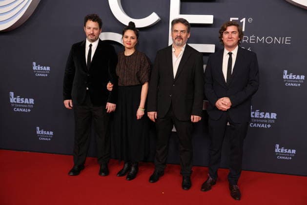 51st Cesar Ceremony - Arrivals Guerric Catala, Sandra Desmazieres, Olivier Catherin and Jérôme Barthélemy arrive at the 51st Cesar Film Awards held at l Olympia on February 26, 2026, in Paris, France. Photo by Jerome Domine ABACAPRESS.COM Paris France  Copyright: xDominexJerome ABACAx