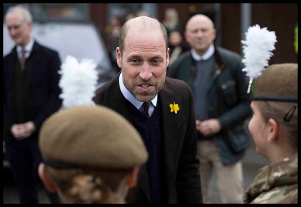 . 26 02 2026. Newtown , United Kingdom. Prince William, the Prince of Wales, during a visit to Newtown in Wales, United Kingdom.  xStephenxLockx xi-Imagesx IIM-26597-0068