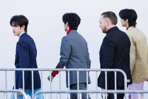 News - Prada - Celebrity Arrivals - Milan Fashion Week - Womenswear Fall Winter 2026 2027 Zhang Zeyu and TransfOrmProject T. O. P. members are seen leaving the Prada fashion show during the Milan Menswear Fall Winter 2026 2027 Fashion Week on February 26, 2026 in Milan, Italy. Photo: Cinzia Camela. Milan Fondazione Prada Italy Copyright: xCinziaxCamelax xLiveMediax LPN_2317349