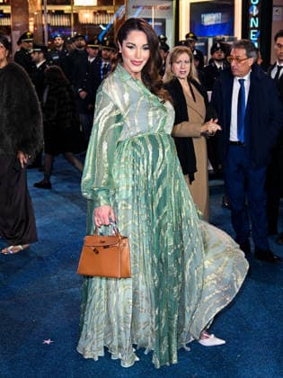 Sanremo, 76th Italian Song Festival. Evening 3 - Arrivals at the Ariston Theatre. Pictured: pregnant Delia Duran.  Copyright: xManuelexMangiarottix xipa-agency.netx xPoolxSanremox02x IPA_Agency_IPA72064472