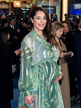 Sanremo, 76th Italian Song Festival. Evening 3 - Arrivals at the Ariston Theatre. Pictured: pregnant Delia Duran.  Copyright: xManuelexMangiarottix xipa-agency.netx xPoolxSanremox02x IPA_Agency_IPA72064482
