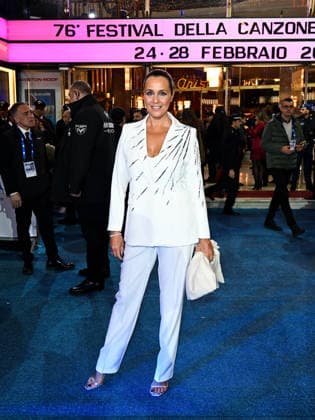 Sanremo, 76th Italian Song Festival. Evening 3 - Arrivals at the Ariston Theatre. Pictured: Roberta Capua  Copyright: xManuelexMangiarottix xipa-agency.netx xPoolxSanremox02x IPA_Agency_IPA72064595