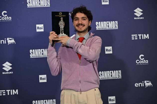 Photo IPP Felice De Martino Sanremo 26 02 2026 76th Italian Song Festival In the photo Nuovo Imaie Award to Mazzariello Italy Photo Press World Copyright