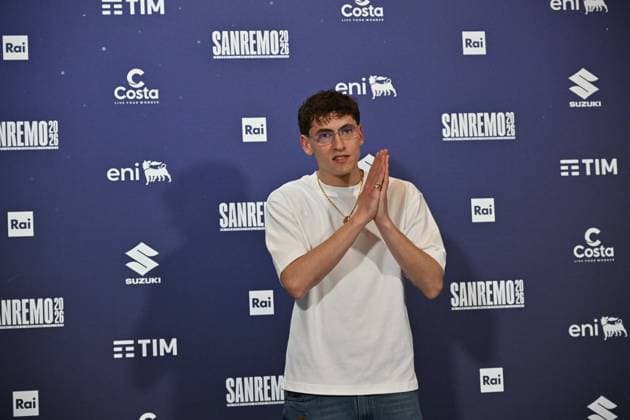 Photo IPP Felice De Martino Sanremo 26 02 2026 76th Italian Song Festival In the photo Tredici Pietro Italy Photo Press World Copyright