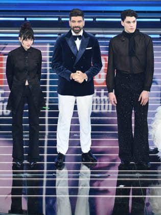 Sanremo, 76th Italian Song Festival - third evening. Pictured are Angelica Bove, Gianluca Gazzoli, and Nicolò Filippucci.  Copyright: xAlbertoxTerenghix xPoolxSanremox02x xipa-agency.netx xPoolxSanremox02x IPA_Agency_IPA72064843