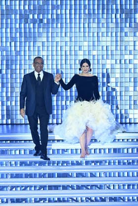 Sanremo, 76th Italian Song Festival - third evening. Pictured is Carlo Conti and Laura Pausini.  Copyright: xAlbertoxTerenghix xPoolxSanremox02x xipa-agency.netx xPoolxSanremox02x IPA_Agency_IPA72064476